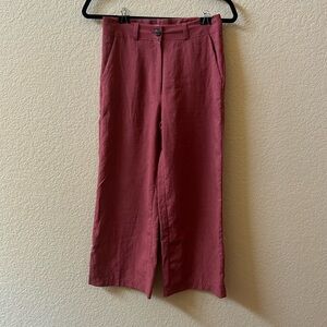 Wide leg linen pants